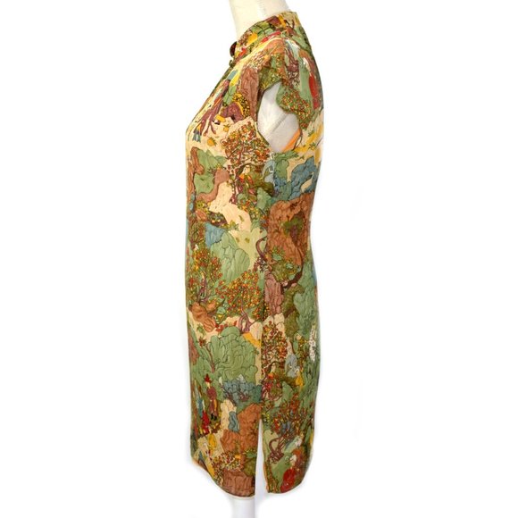 Vintage Platinum Dorothy Schoelen Mongol Art Dress - Picture 4 of 8